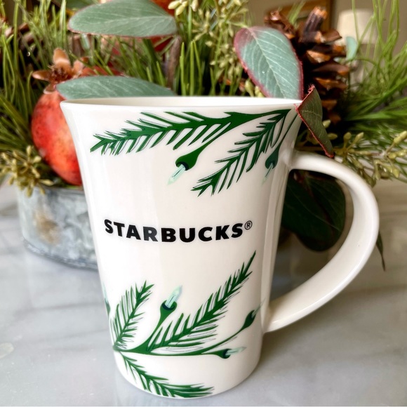 Starbucks•2020 Christmas/Holiday Collection•Logo Mug with Lit Evergreen Branches - Picture 4 of 12